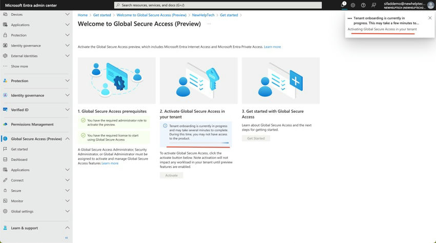 Activating GSA's features